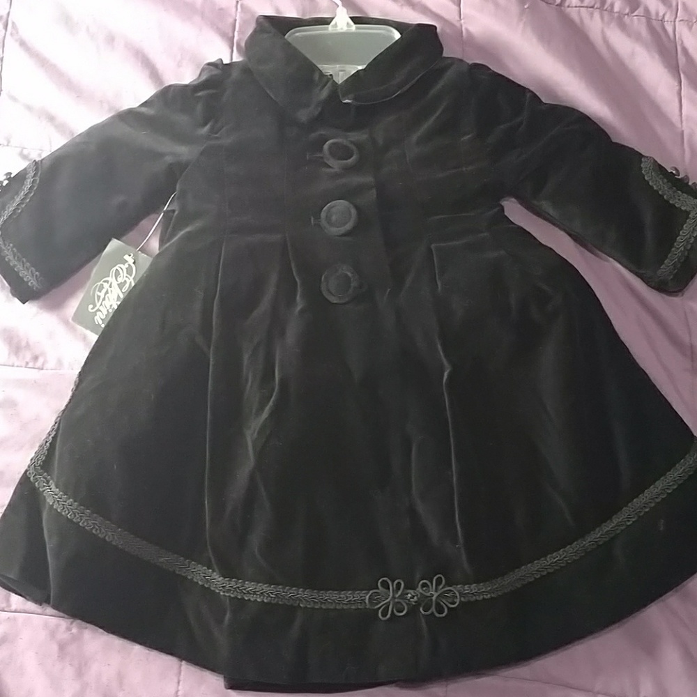 Black velvet Elebini dress coat